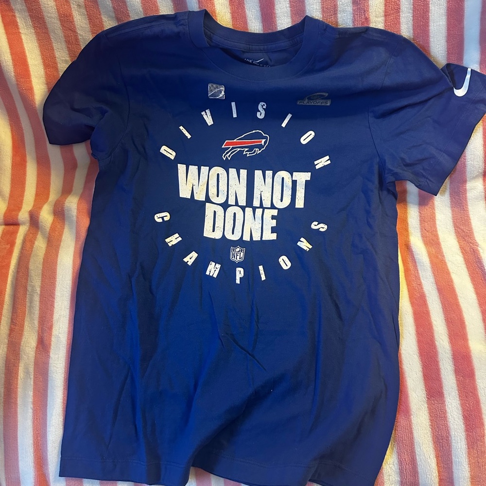Nike Blue Tee with White Logo